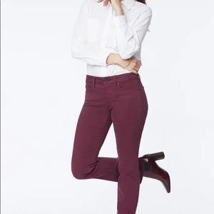 NWT NYDJ Marilyn Straight Leg Stretch Jeans Merlot